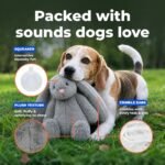 Best Pet Supplies Bunny Buddy Squeaky Plush Dog Toy - Gray - Image 3