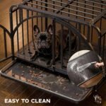 Heavy Duty Metal Dog Crate, 30" Indestructible Dog Kennel for High Anxiety Dogs, with Lockable Caster Wheels & Removable Tray, Dog Cage for Medium Dogs - Image 5