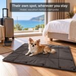 Travel Dog Bed for Small Dogs, 3-in-1 Foldable Portable Dog Bed & Travel Mat, Waterproof Pet Bed for Camping, Hotel & Vacation Rentals - Image 3