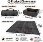 Travel Dog Bed for Small Dogs, 3-in-1 Foldable Portable Dog Bed & Travel Mat, Waterproof Pet Bed for Camping, Hotel & Vacation Rentals - Image 5