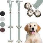 Caldwell’s Pet Supply Co. Dog Potty Bells, Dog Door Bell, Bells to Go Outside, Potty Training Bell, Dogs Doorbell, Dogs Potty Doorbell, Ring to Go Pee, All Breed Puppy Training Tool – Gray (Set of 2)