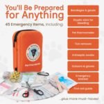 Dr Brahmsy’s Pet First Aid Kit for Dogs and Cats - Vet-Approved Essential Survival and Emergency Supplies for Home, Travel, Camping, Hiking - Packed in a Portable Waterproof Pouch - 45-Piece Set - Image 3