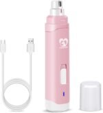 Casfuy Dog Nail Grinder Upgraded - Professional 2-Speed Whisper-Quiet Electric Pet Nail Trimmer Painless Paws Grooming & Smoothing for Small Medium Large Dogs & Cats