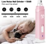 Casfuy Dog Nail Grinder Upgraded - Professional 2-Speed Whisper-Quiet Electric Pet Nail Trimmer Painless Paws Grooming & Smoothing for Small Medium Large Dogs & Cats - Image 3