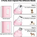Casfuy Dog Nail Grinder Upgraded - Professional 2-Speed Whisper-Quiet Electric Pet Nail Trimmer Painless Paws Grooming & Smoothing for Small Medium Large Dogs & Cats - Image 4