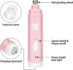 Casfuy Dog Nail Grinder Upgraded - Professional 2-Speed Whisper-Quiet Electric Pet Nail Trimmer Painless Paws Grooming & Smoothing for Small Medium Large Dogs & Cats - Image 5