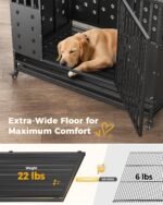 Cammoo 48'' Heavy Duty Dog Crate/Kennel for Large Dogs Indoor, Black - Image 4