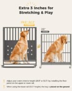 Cammoo 48'' Heavy Duty Dog Crate/Kennel for Large Dogs Indoor, Black - Image 5