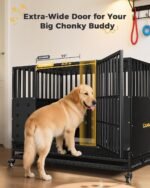 Cammoo 48'' Heavy Duty Dog Crate/Kennel for Large Dogs Indoor, Black - Image 6