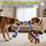 Rocfish 4 Pack Dog Rope Toys for Aggressive Chewers, Tough Tug of War Dog Toys for Large, Medium & Small Dogs, 100% Cotton Teeth Cleaning Chew Toys (Multicolour02, 04) - Image 5