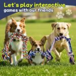 Rocfish 4 Pack Dog Rope Toys for Aggressive Chewers, Tough Tug of War Dog Toys for Large, Medium & Small Dogs, 100% Cotton Teeth Cleaning Chew Toys (Multicolour02, 04) - Image 6