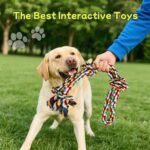 Rocfish 4 Pack Dog Rope Toys for Aggressive Chewers, Tough Tug of War Dog Toys for Large, Medium & Small Dogs, 100% Cotton Teeth Cleaning Chew Toys (Multicolour02, 04) - Image 7
