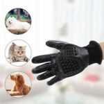 Pet Grooming Glove – Patented Rubber-Massage Shedding Bath & Hair Remover for Dogs, Cats & Livestock – Lightweight, Flexible, Secure Fit (Black) - Image 9