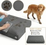 Sytopia 36 Inch Canvas Indestructible Dog Bed for Large Dogs, Chew Proof Outdoor Durable Shredded Chopped Foam Patio Pet Pad for Crate with Waterproof Machine Washable Removable Cover, Dark Grey - Image 5
