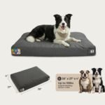 Sytopia 36 Inch Canvas Indestructible Dog Bed for Large Dogs, Chew Proof Outdoor Durable Shredded Chopped Foam Patio Pet Pad for Crate with Waterproof Machine Washable Removable Cover, Dark Grey - Image 6