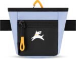 OllyDog, Goodie Treat Bag, Dog Treat Training Pouch | Magnetic Closure | 3 Ways to Wear | Hands-Free Waist Belt | Water-Resistant Recycled Vegan Fabric (Blue Heron)