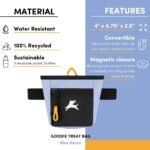 OllyDog, Goodie Treat Bag, Dog Treat Training Pouch | Magnetic Closure | 3 Ways to Wear | Hands-Free Waist Belt | Water-Resistant Recycled Vegan Fabric (Blue Heron) - Image 6