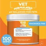 Paw Science Dog & Cat Eye Wipes (100 Count) Hypoallergenic Eye & Face Wipes for Cats, Dogs - Pet Tear Stain Remover & Cleaner - Cleans & Removes Discharge, Crust, & Gunk (Unscented) - Image 4