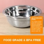 COMESOON 2 Pack 7.2" Stainless Steel Dog Bowls 50oz Thickened Durable Replacement Dog Food Bowls for Food and Water, Fit for COMESOON Bowl Stand DB-W01 - Image 4