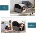 Petsfit Portable Dog Crate，Pop Up Dog Crate for Medium Dogs，Waterproof Pet Cage Dog Kennel for Indoor/Outdoor，Lightweight Dog Carrier for Travelling，Grey - Image 6