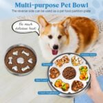 Slow Feeder Dog Bowls, 304 Stainless Steel Slow Feeder Bowl, 5 Cups - Image 4