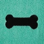 Bone Dry Pet Grooming Towel Collection Absorbent Microfiber X-Large, 41x23.5", Embroidered Green - Image 4