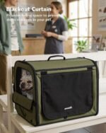 Dog Car Carrier Light Weight 24×17.7×20.5in, Foldable Dog Carrier, Green - Image 6