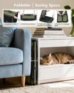 Dog Car Carrier Light Weight 24×17.7×20.5in, Foldable Dog Carrier, Green - Image 8