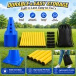 Dog Agility Training Equipment, 6-Hurdle Dog Obstacle Course Set with 12 Cones, 3 Adjustable Heights, Tool-Free Setup, Indoor & Outdoor Training for Beginners - Image 3