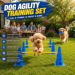 Dog Agility Training Equipment, 6-Hurdle Dog Obstacle Course Set with 12 Cones, 3 Adjustable Heights, Tool-Free Setup, Indoor & Outdoor Training for Beginners - Image 6