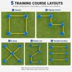 Dog Agility Training Equipment, 6-Hurdle Dog Obstacle Course Set with 12 Cones, 3 Adjustable Heights, Tool-Free Setup, Indoor & Outdoor Training for Beginners - Image 7