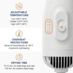 3-in-1 Pet Hair Dryer & Slicker Brush for Dogs & Cats – Portable, Professional, Adjustable Temp, Overheat Protection Dog Hair Dryer (blue) - Image 4