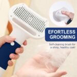 3-in-1 Pet Hair Dryer & Slicker Brush for Dogs & Cats – Portable, Professional, Adjustable Temp, Overheat Protection Dog Hair Dryer (blue) - Image 5