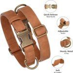 Didog Soft PU Leather Dog Collar for Large Dogs, Quick Release,Lightbrown L - Image 3