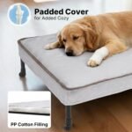 Veehoo Cooling Elevated Dog Bed with Washable & Waterproof Padded Cover - Image 4