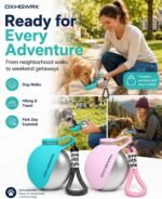 2 Pack Portable Dog Water Bottle with Bowl, 2 in 1 10oz Stainless Steel Travel Water Bottle for Dogs, Foldable Silicone Bowl, Leak-Proof Water Dispenser for Walking Hiking - Image 8