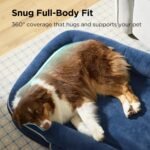 Bedsure 360°Oval Bolster Orthopedic Dog Beds Large Sized Dog,35" Blue - Image 3