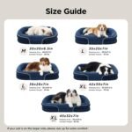 Bedsure 360°Oval Bolster Orthopedic Dog Beds Large Sized Dog,35" Blue - Image 6