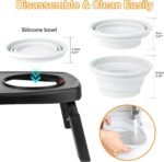 Adjustable Elevated Dog Bowls Stand – 4-Level Height Portable Feeder with Collapsible Silicone Bowls, Non-Slip Base for Medium & Large Dogs – Travel Dog Bowl & Water Dish - Image 5