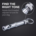 Silver Adjustable Ultrasonic Dog Whistle,Portable Whistle Pet Whistle Supersonic Whistle Dog Whistles for Pet Training,Training and Behavior Aids, Portable Pet Training Aid - Image 3