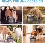 No Spill Dog Water Bowl-3L Large Capacity, BPA-Free, Anti-Splash & Anti-Digging Design with Non-Slip Base for Messy Drinkers (Grey) - Image 6