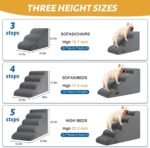 Aodisman Dog Stairs for Small Dogs and Cats,3-Step Pet Ramp for Bed & Couch - Image 3