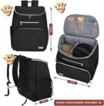 BAGLHER Dog Travel Bag, Dog Travel Backpack for Supplies, Black - Image 3