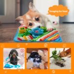 Snuffle Mat for Dogs, Sniff Mat Slow Feeding Mat for Small Pets Cats, Rabbits - Help Stress Relief and Training - Stimulate Your Pet's Foraging Skills! (Blue) - Image 3