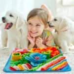 Snuffle Mat for Dogs, Sniff Mat Slow Feeding Mat for Small Pets Cats, Rabbits - Help Stress Relief and Training - Stimulate Your Pet's Foraging Skills! (Blue) - Image 5
