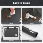 PADOOR Pet Feeding Mat-Absorbent Dog Mat for Food and Water Bowl-No Stains Easy Clean Dog Food Mat-Quick Dry Water Dispenser-Puppy Supplies Accessories - Image 4
