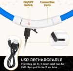 Weewooday 3 Pcs Light up Dog Collar LED USB Rechargeable, 3 Natural Colors - Image 3