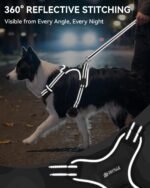 Joytale No Pull Dog Harness & Seat Belt, Easy On 3-Buckle, M, Black - Image 6