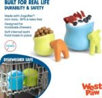 WEST PAW Zogoflex Toppl Interactive Treat Dispensing Puzzle Dog Toy for Mental Stimulation & Enrichment-Holds Kibble & Treats-Lickable, Freezable & Dishwasher Safe-Made in USA-Large-Aqua Blue - Image 3