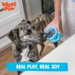 WEST PAW Zogoflex Toppl Interactive Treat Dispensing Puzzle Dog Toy for Mental Stimulation & Enrichment-Holds Kibble & Treats-Lickable, Freezable & Dishwasher Safe-Made in USA-Large-Aqua Blue - Image 7